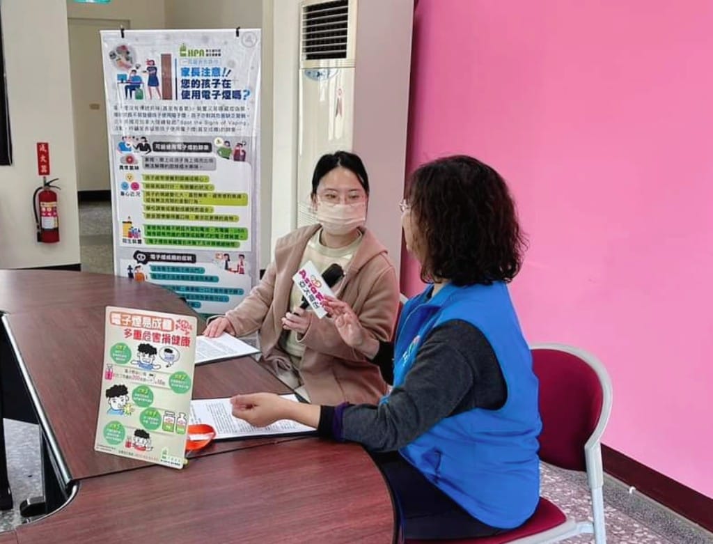 本所謝美倫主任113.1.11（四）宣導電子煙、菸害新法、戒菸專線(亞太電台、城市廣播網)