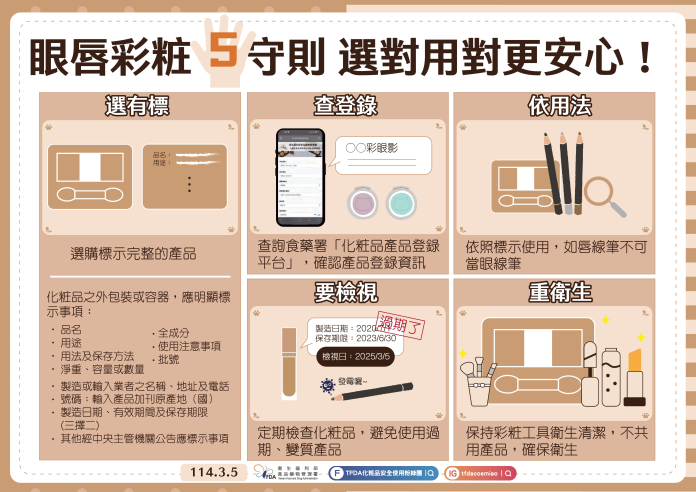 眼唇彩粧5守則,選對用對更安心