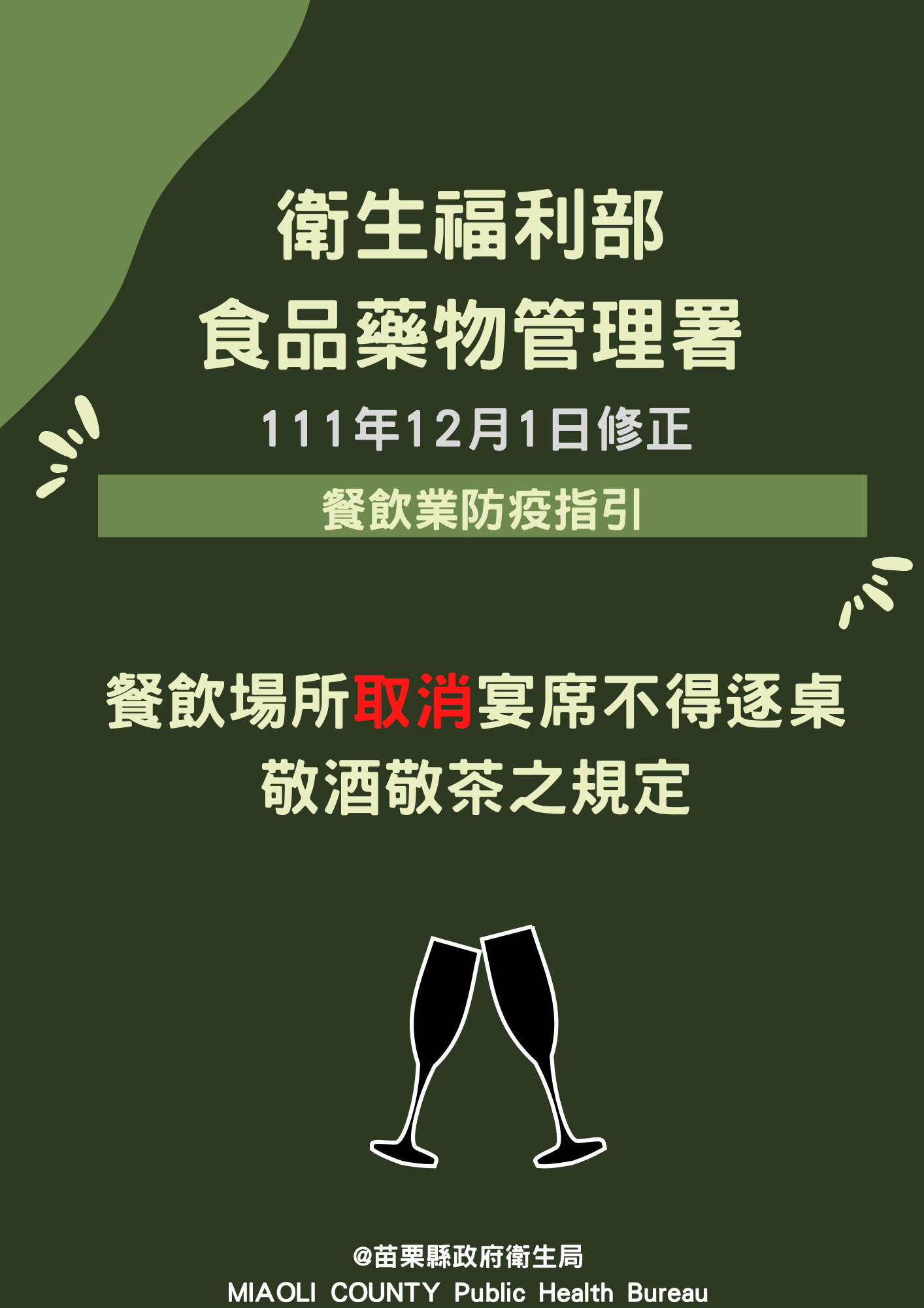 修正餐飲業防疫指引