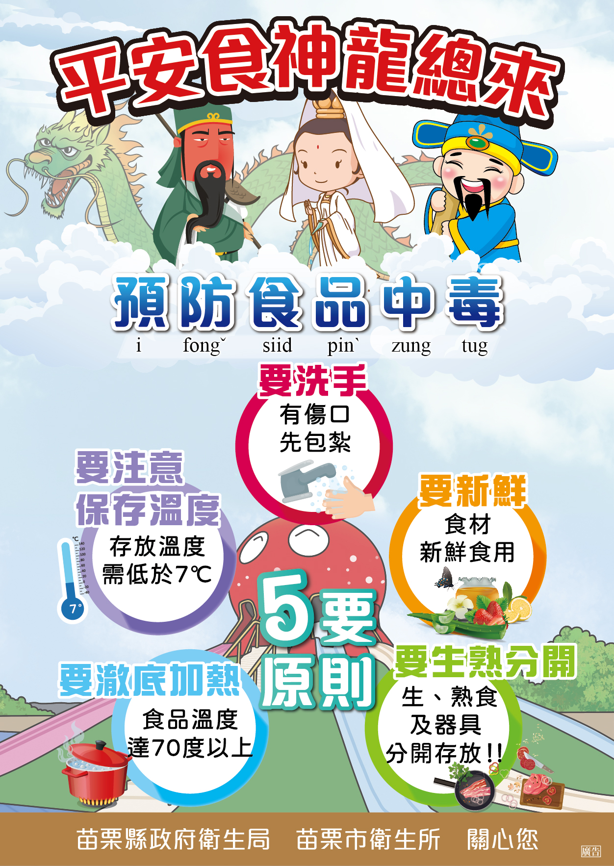 預防食品中毒 5要原則