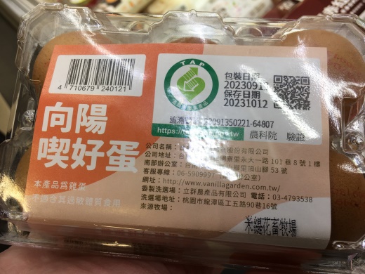 盒裝雞蛋外包裝標示日期